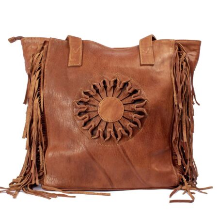 Moroccan Sunburst Artisanal Leather Tote
